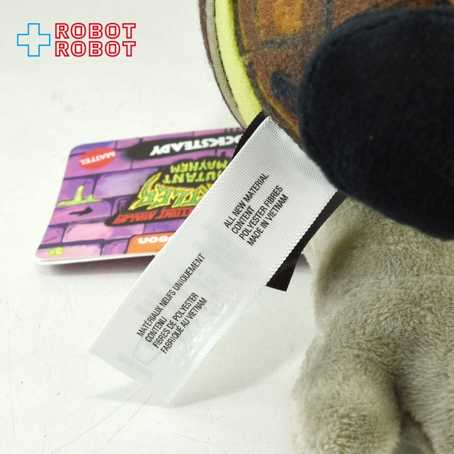 プレイメイツ タートルズ ミュータント・パニック!TMNT ロックステディ ファニープラッシュ ぬいぐるみ人形 紙タグ付き