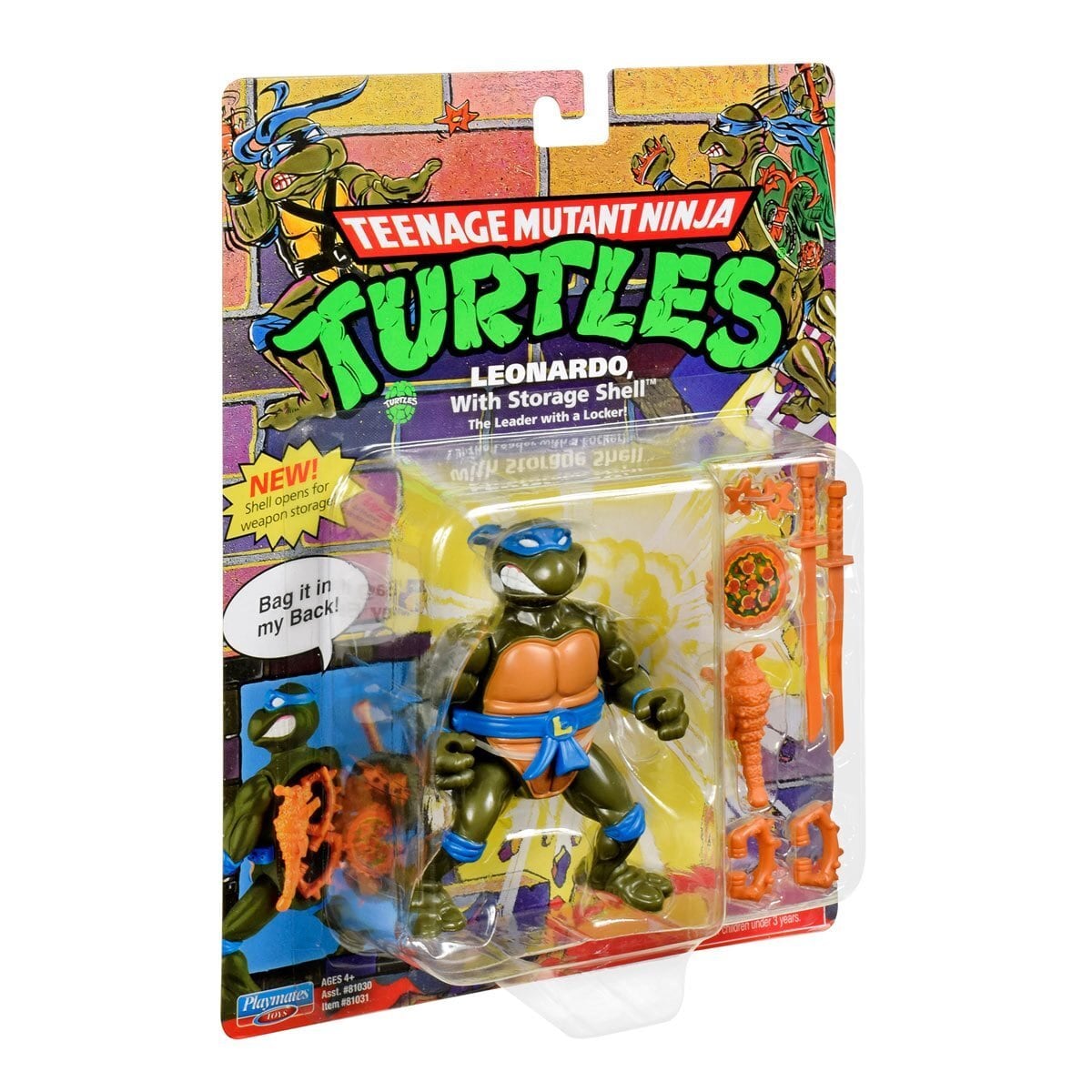 プレイメイツ タートルズ TMNT ストレージシェル レオナルド アクションフィギュア 未開封