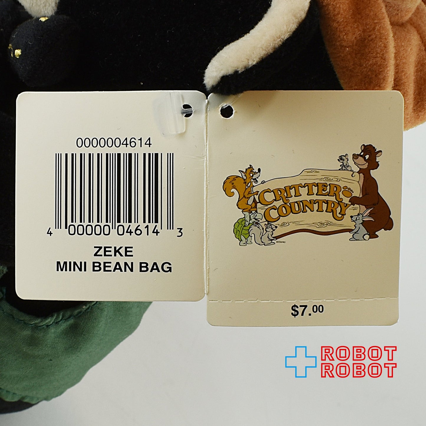 ディズニー クリッターカントリー ジーク ミニビーンバッグぬいぐるみ人形 紙タグ付