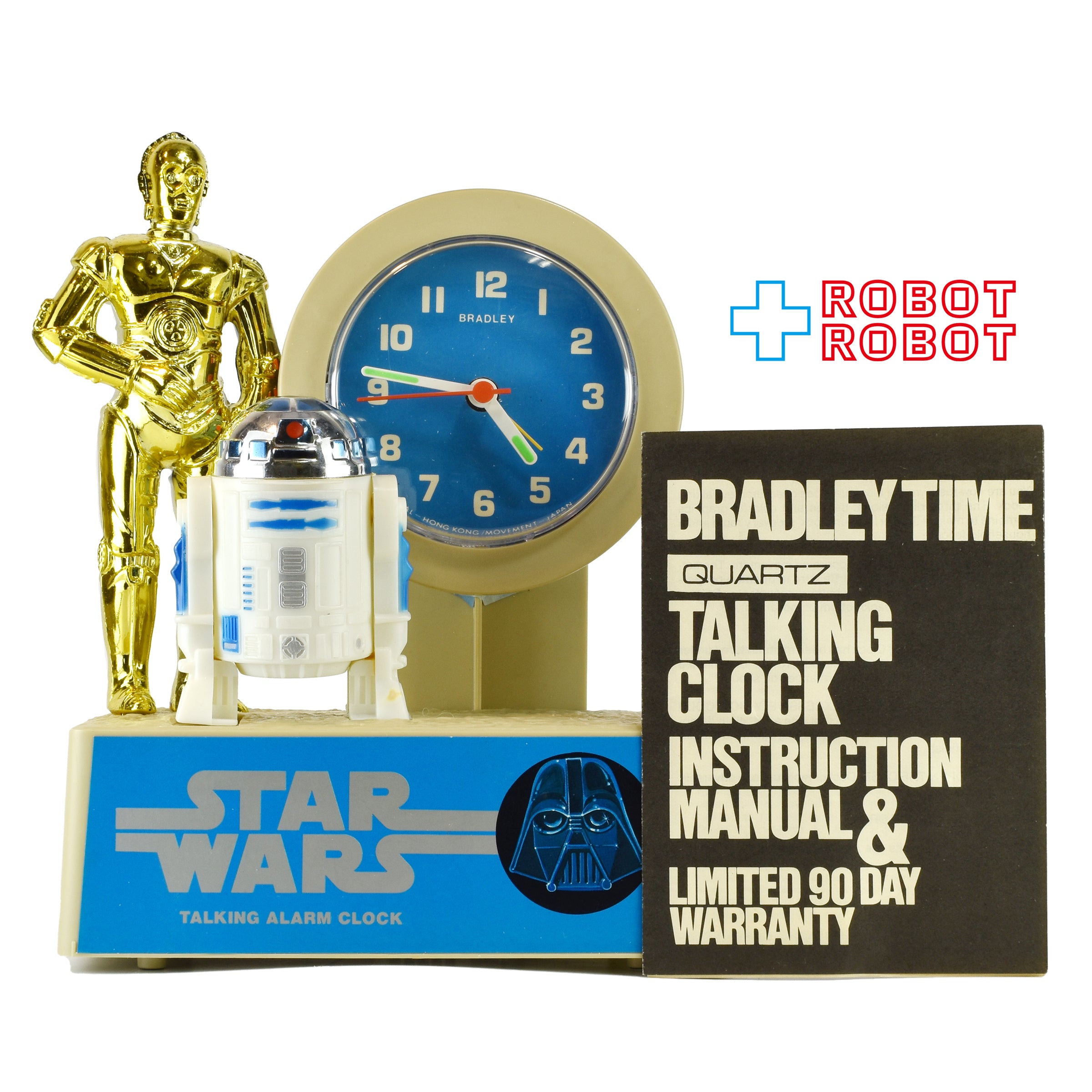 スターウォーズセレブレーション 色紙【R2-D2 C-3PO】木目台座付き スター・ウォーズ C-3PO & R2-D2 トーキング・アラーム・クロック 1980