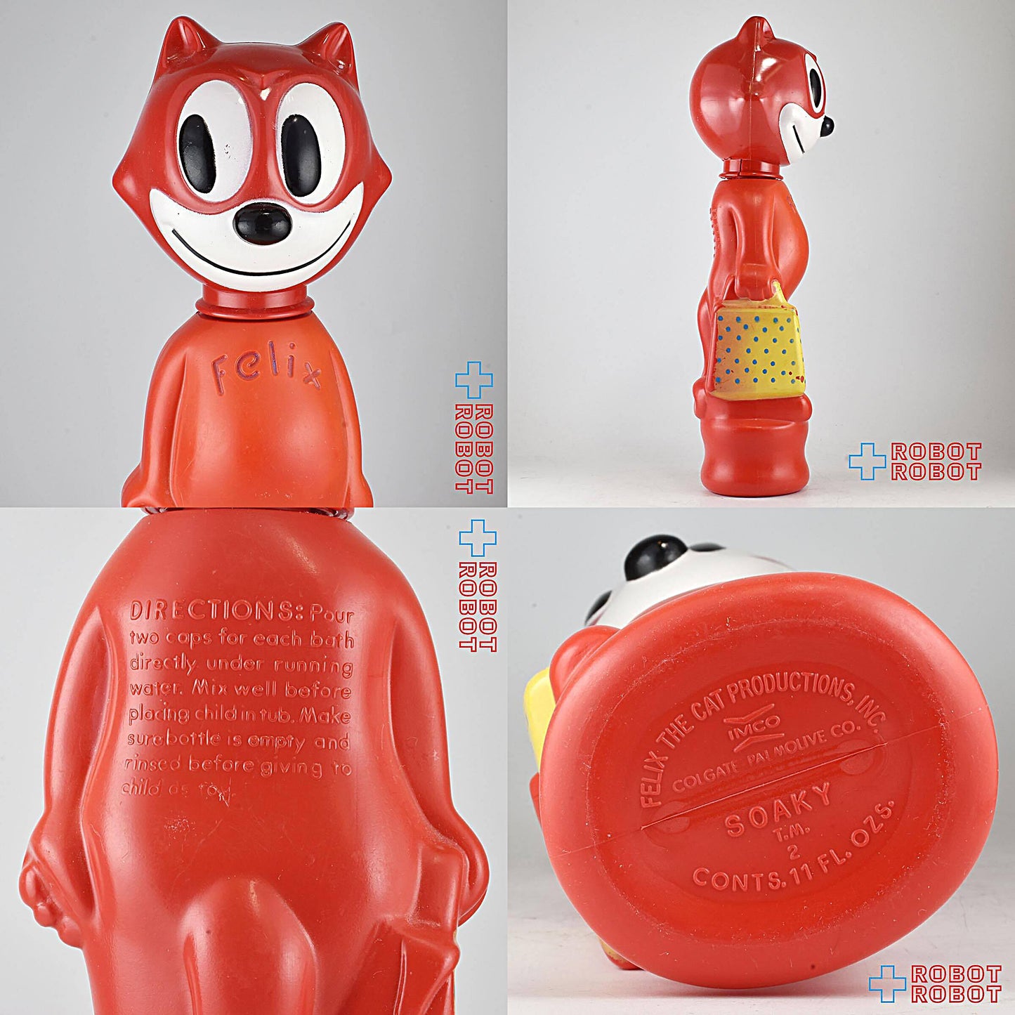 コルゲート フィリックス・ザ・キャット 赤 ソーキー シャンプーボトル バブルバスボトル