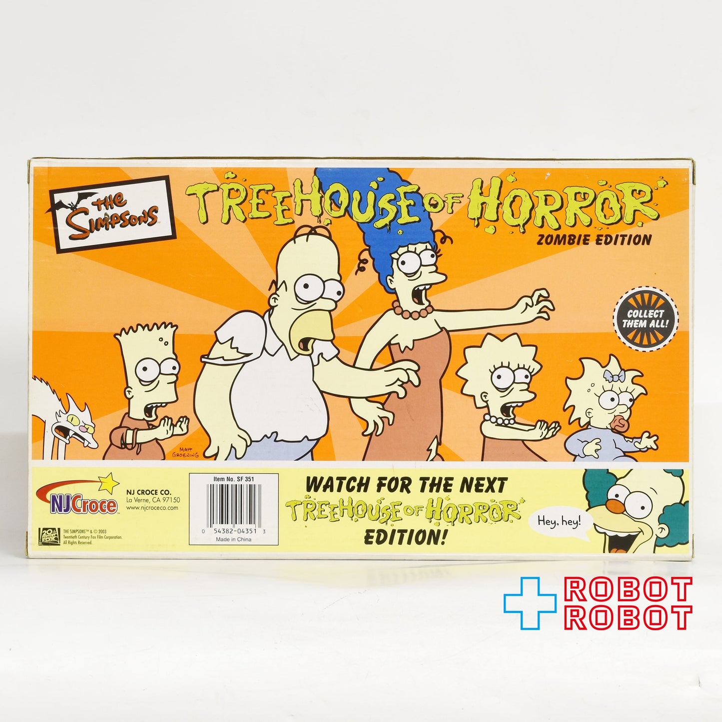 シンプソンズ ツリーハウス・オブ・ホラー ゾンビシリーズ ベンダブル ポーザブル フィギュア 5体入 未開封