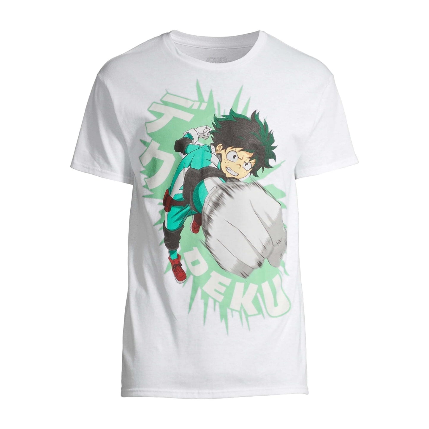 僕のヒーローアカデミア デク ホワイト グラフィック Tシャツ