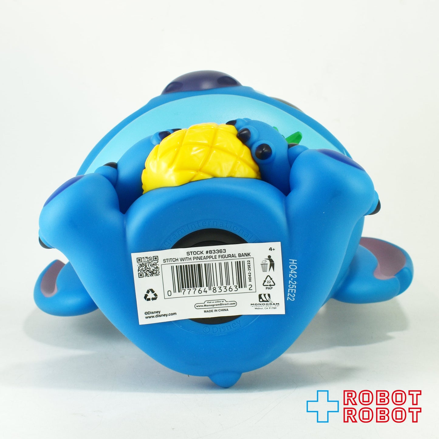 モノグラム ディズニー スティッチ w/パイナップル ソフビ貯金箱