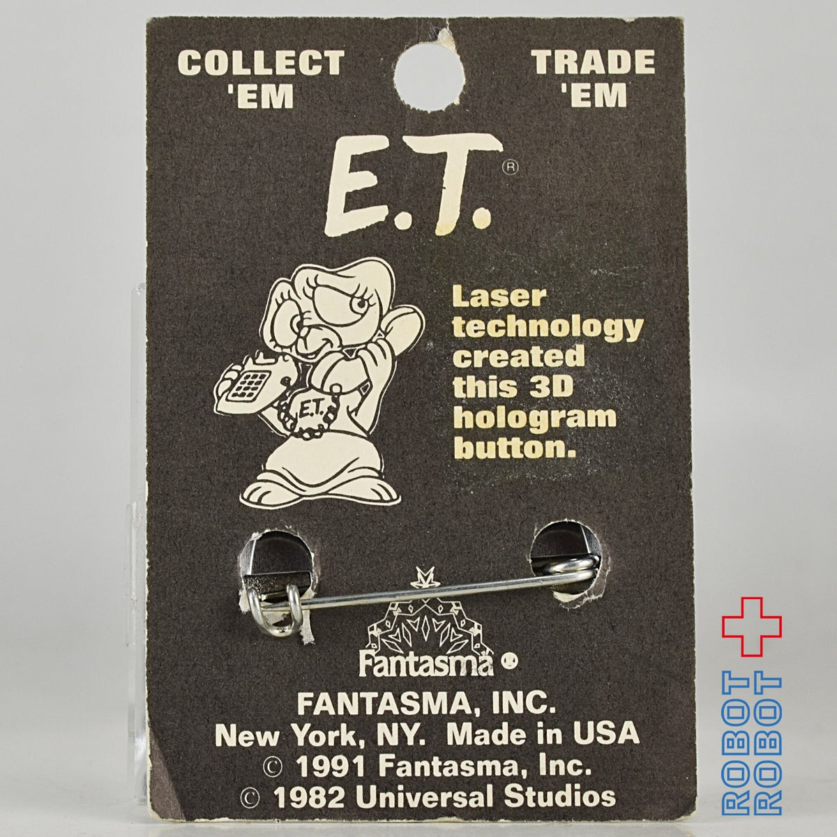 Fantasma E.T レーザーライト缶バッジ E.T.とエリオット 自転車