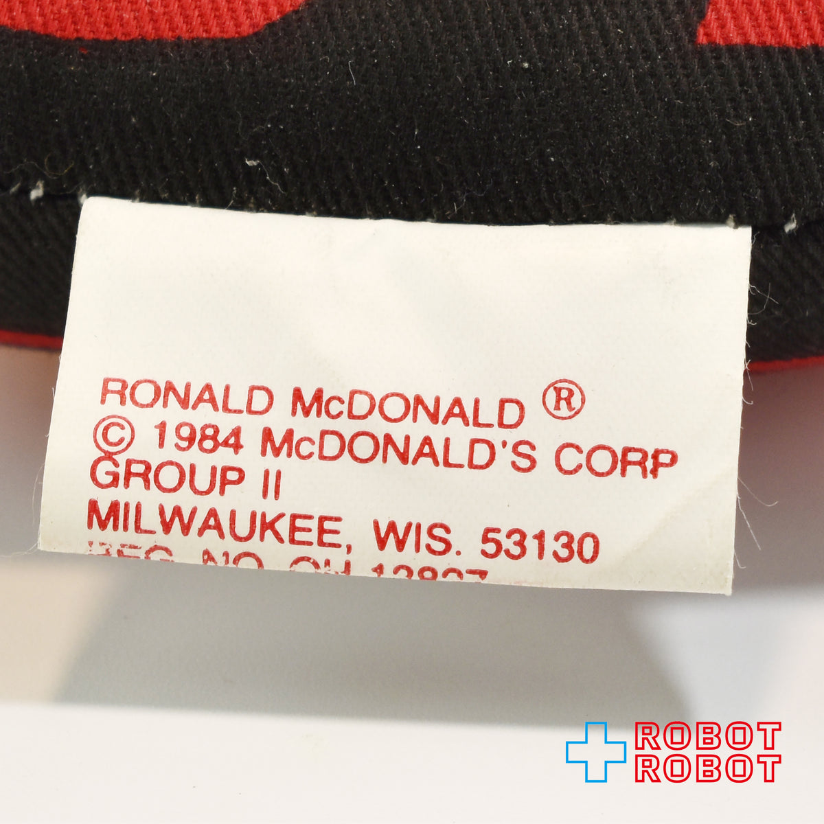マクドナルド ロナルド クロスドール 30センチ ぬいぐるみ人形 1984 企業物