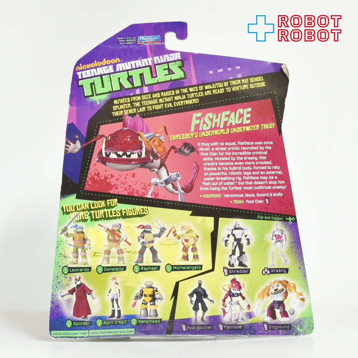 プレイメイツ タートルズ TMNT フィッシュ・フェイス 4インチ アクションフィギュア 2012 未開封