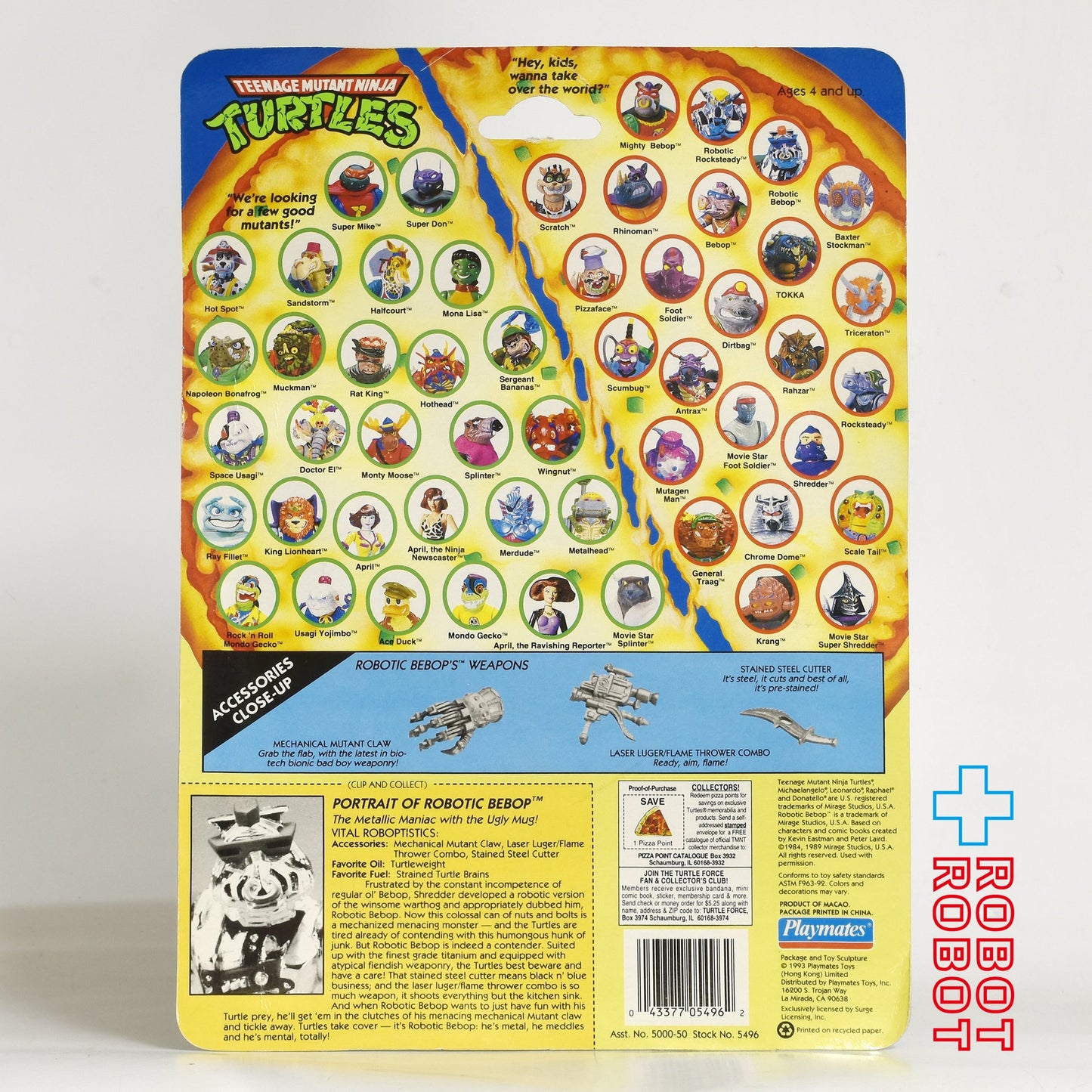 ティーンエイジ・ミュータント・ニンジャ・タートルズ ロボティック・ビーバップ アクションフィギュア 1993 未開封