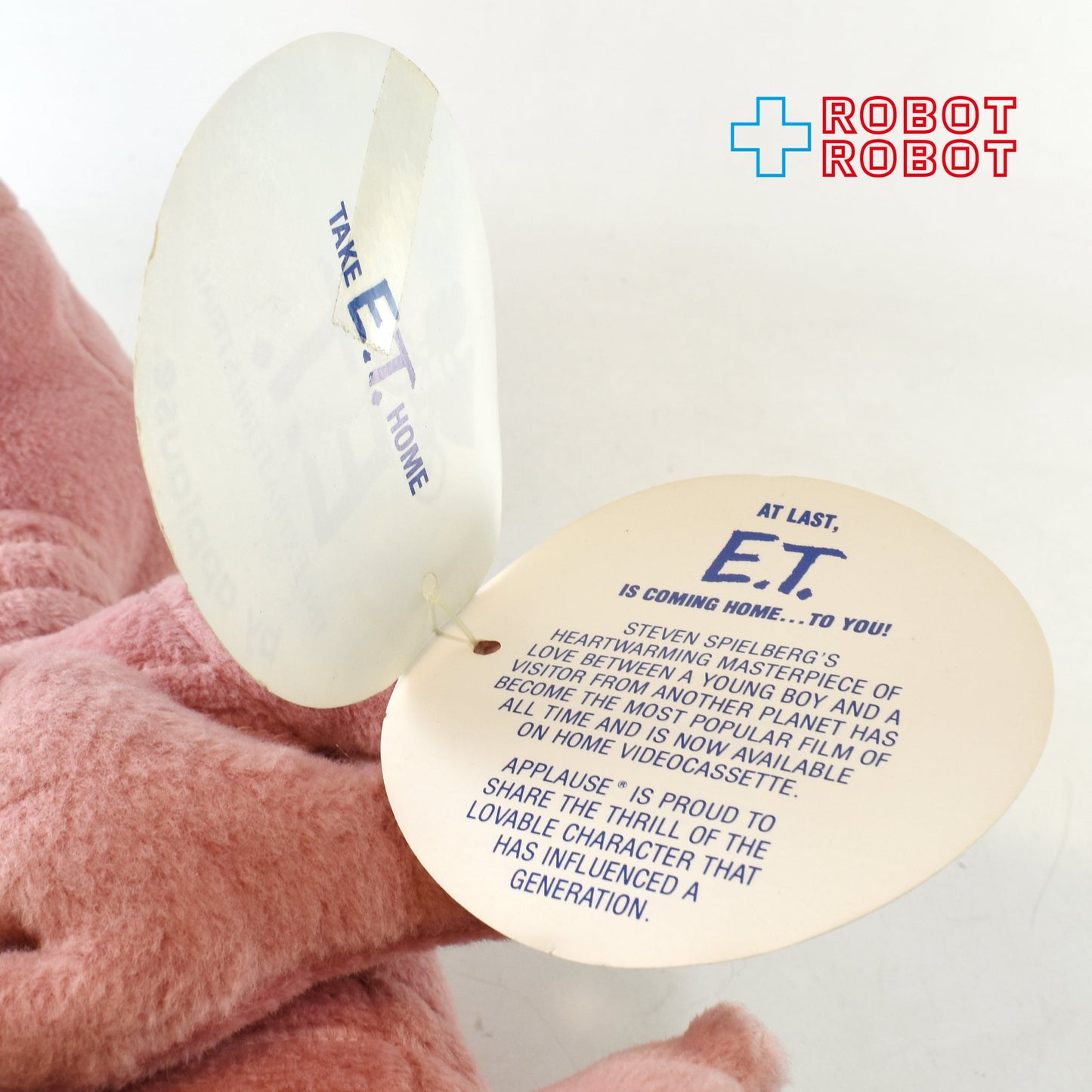 アプローズ E.T ピンク ぬいぐるみ人形 24センチ 1988 紙タグ付