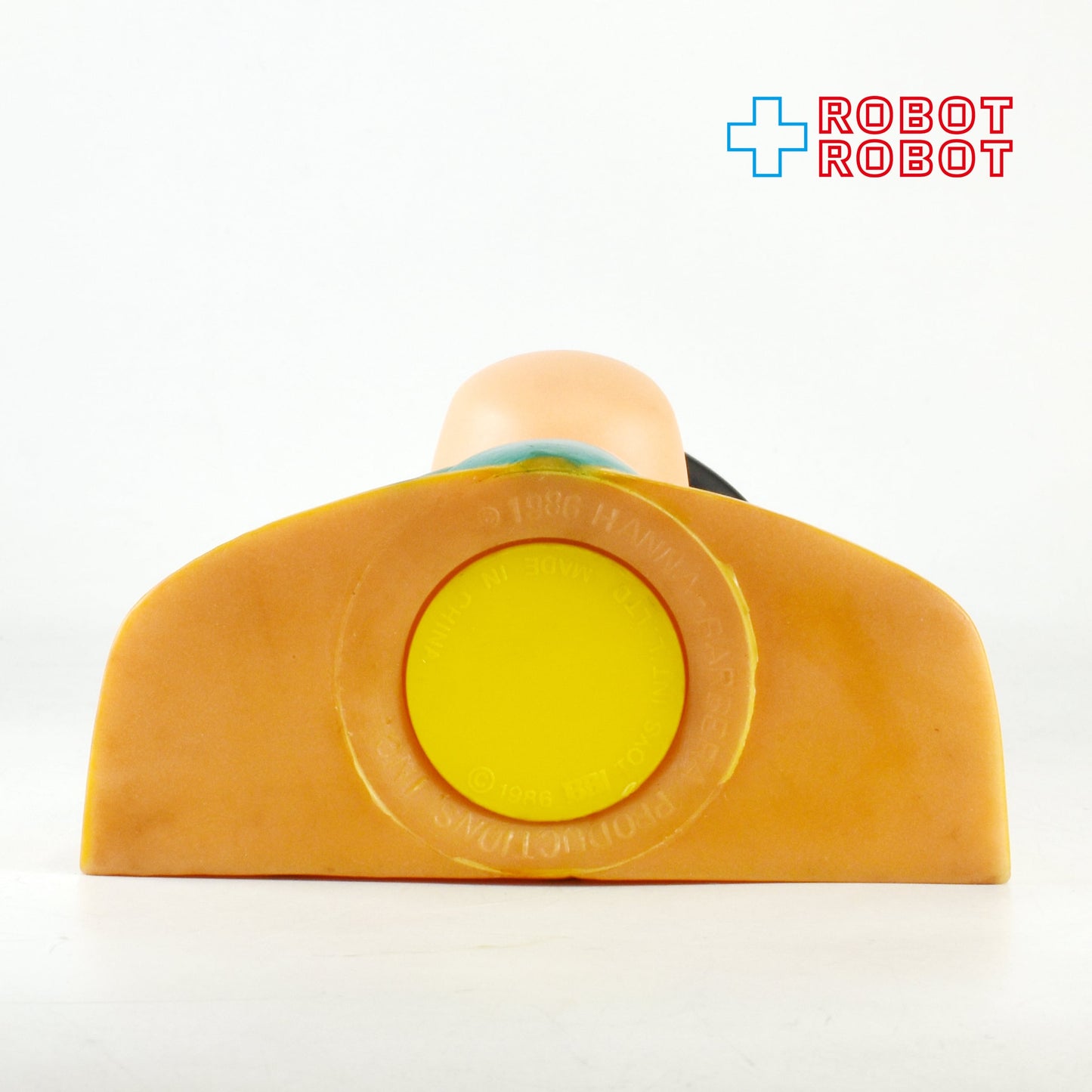 ハンナバーベラ 原始家族フリントストーン フレッド 頭 ソフビ 貯金箱 バンク 1986 BBIトイズ社