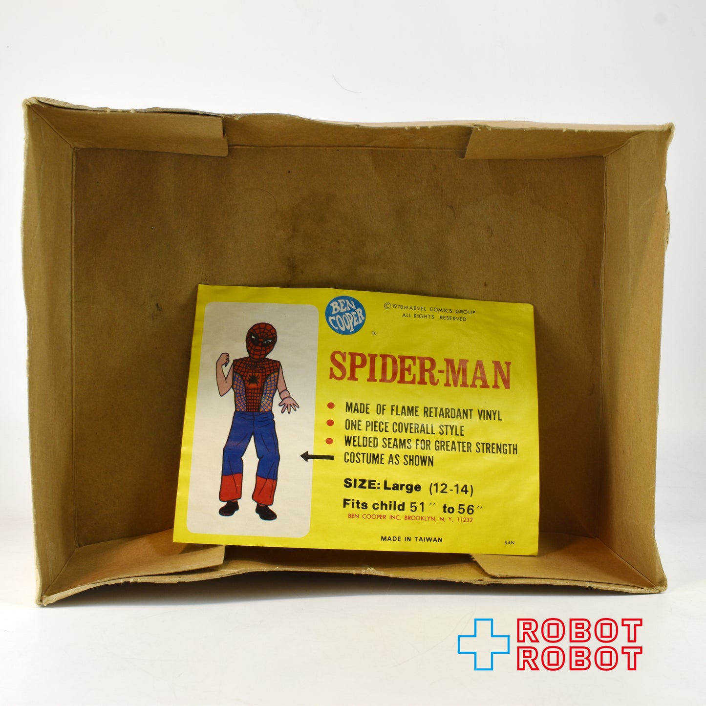 ベン・クーパー マーベル スパイダーマン スーパーヒーロー コスチューム&マスク 1970's 箱入