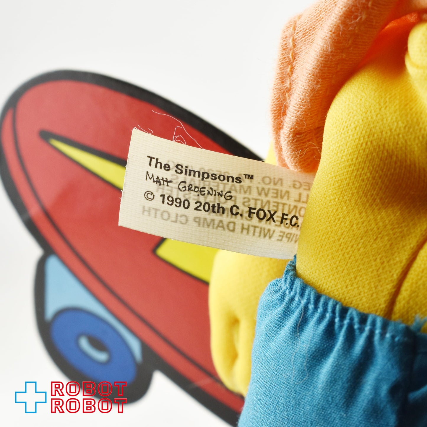 バーガーキング シンプソンズ / バート ソフビ顔ぬいぐるみ人形 1990 紙タグ付き