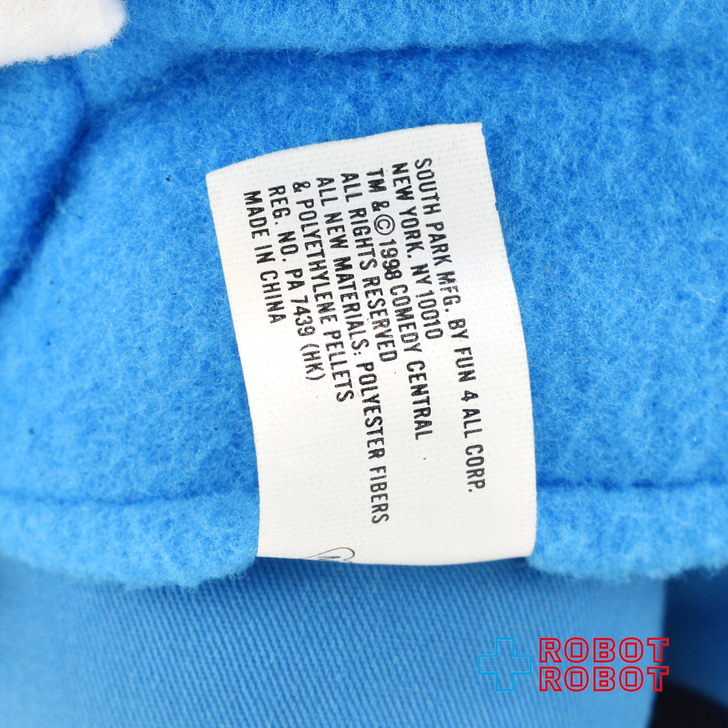 コメディーセントラル サウスパーク 限定版 凍死ケニー ぬいぐるみ人形 紙タグ付き 1998