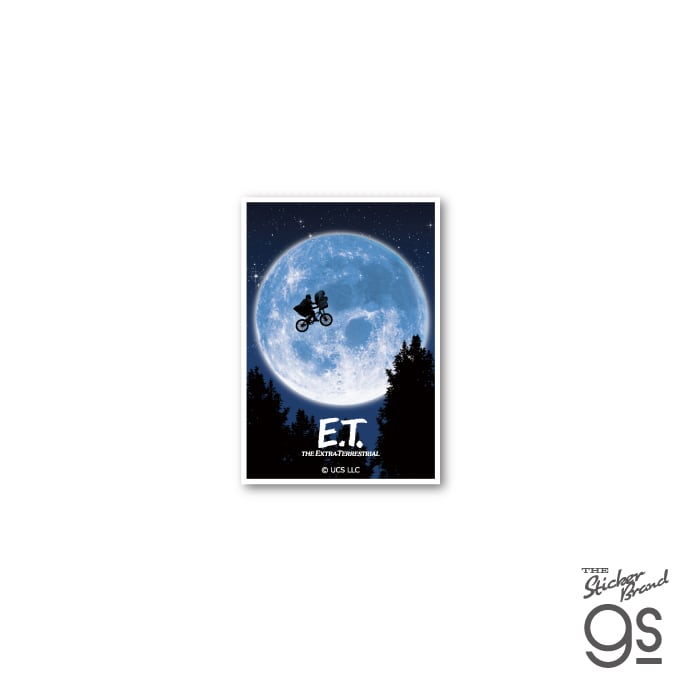 E.T. ポスターミニステッカー 月と自転車 未開封