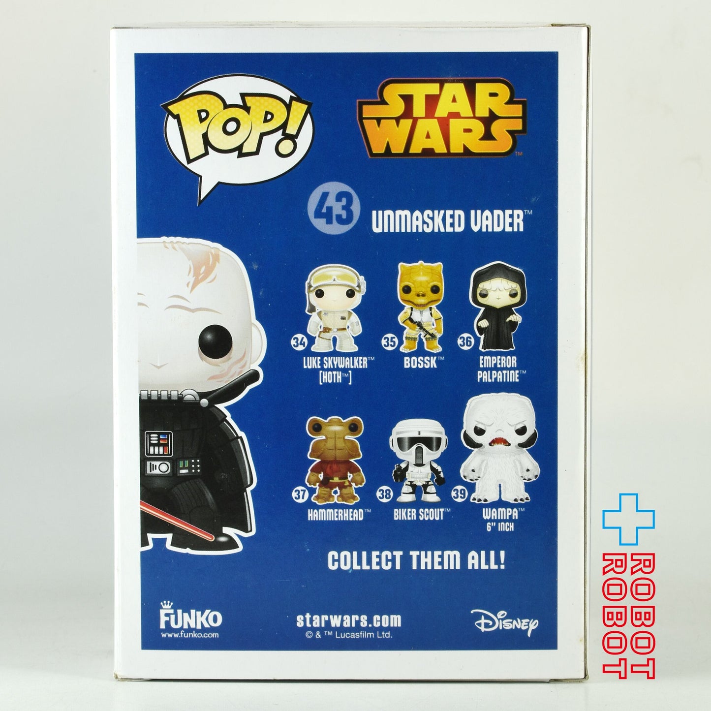 ファンコ POP! 43 スター・ウォーズ ベイダー (アンマスクド) ビニールフィギュア 箱入未開封