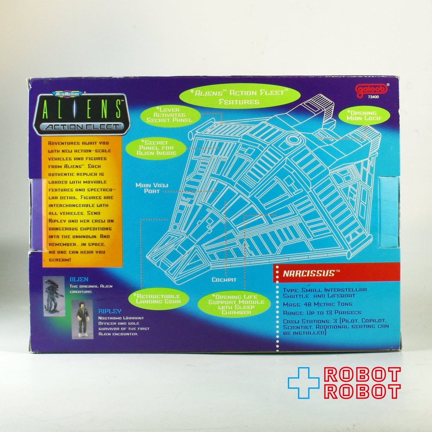 ガルーブ社 エイリアン2 マイクロマシンズ アクションフリート ナルキッソス ビークル w/ リプリー & エイリアン フィギュア 未開封