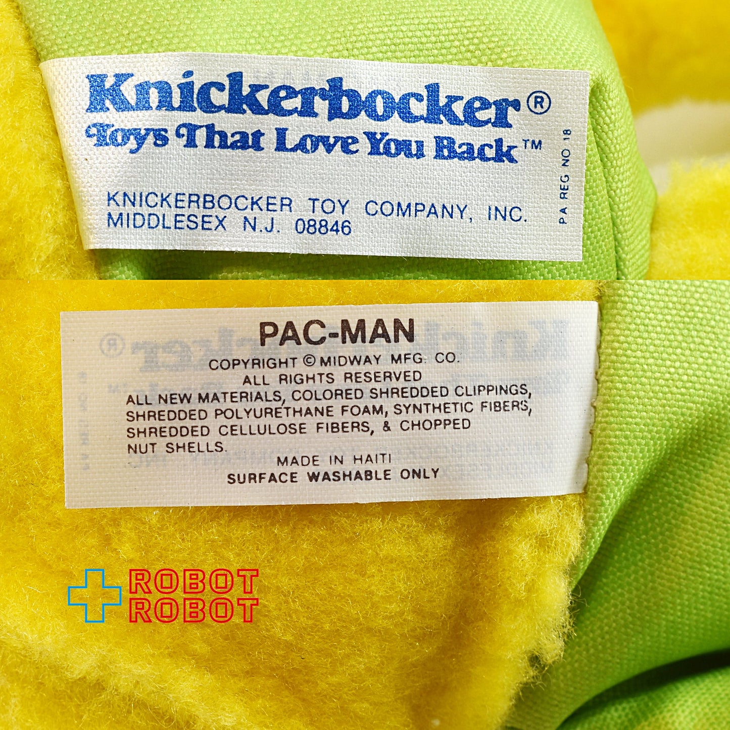 パックマン イートユーアップ ぬいぐるみ人形 ニッカーボッカー社 1980's メイドイン ハイチ