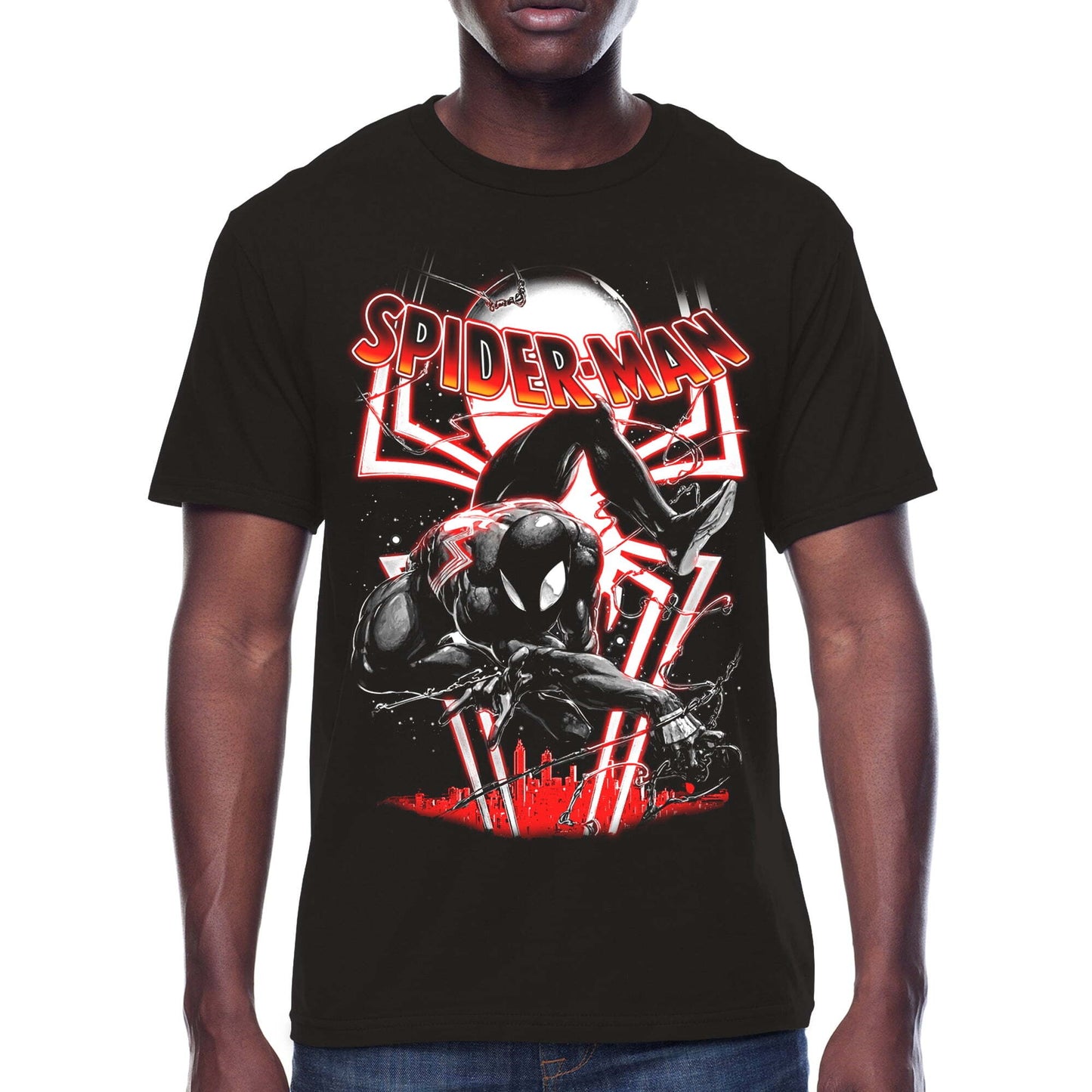 マーベル スパイダーマン グラフィック Tシャツ ブラックスパイダーマン ブラック