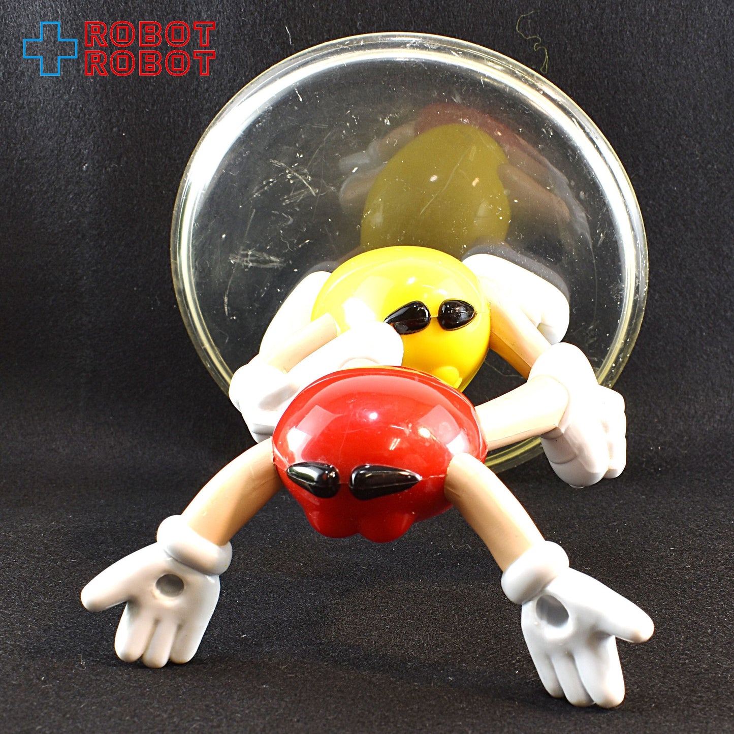 M&M's エムアンドエムズ レッド&イエロー キャラクター キャンディーディッシュ ※難有り