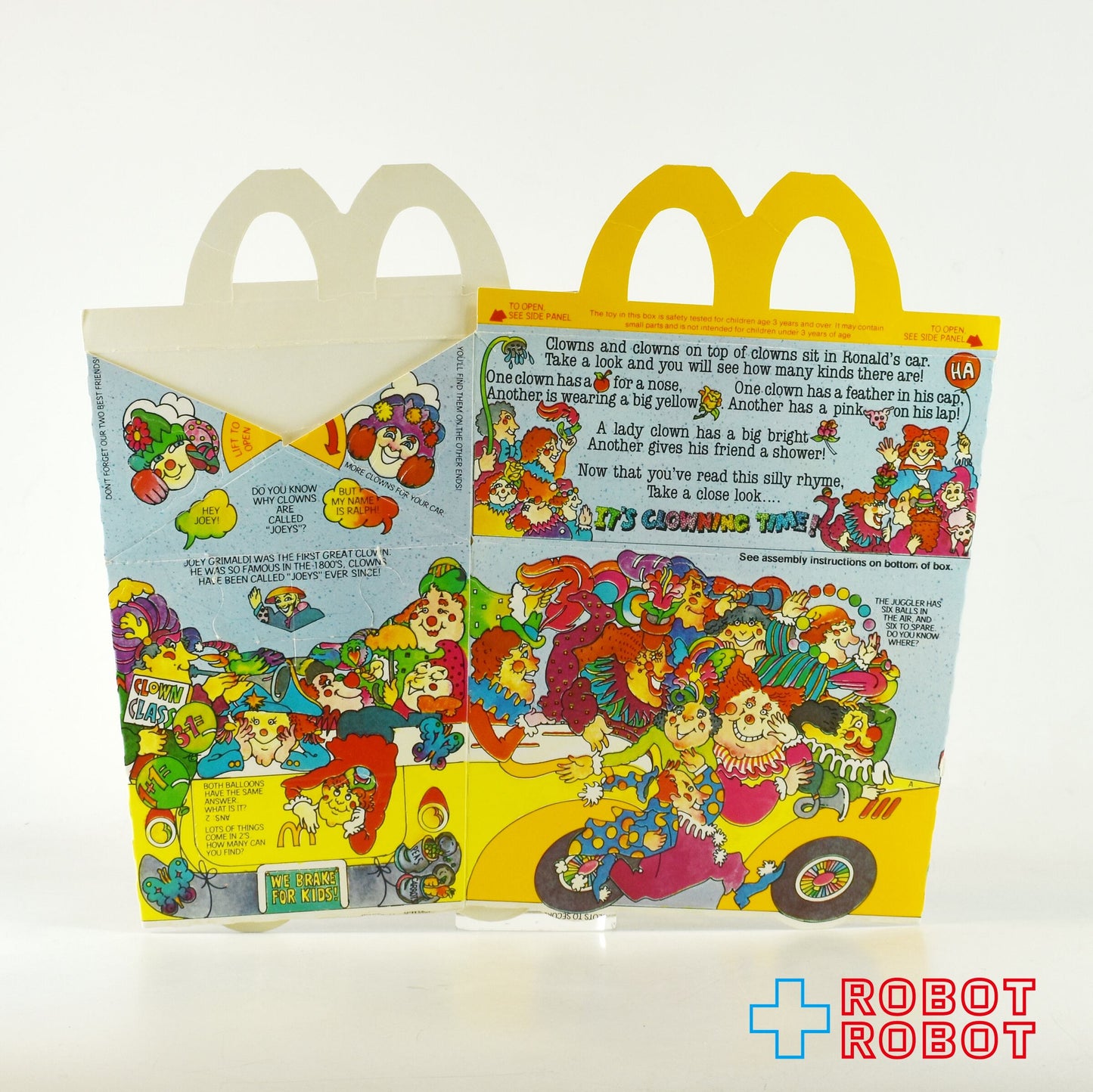 マクドナルド ハッピーセット空箱 サーカス ロナルド・マクドナルドのクラウン・カー 1983