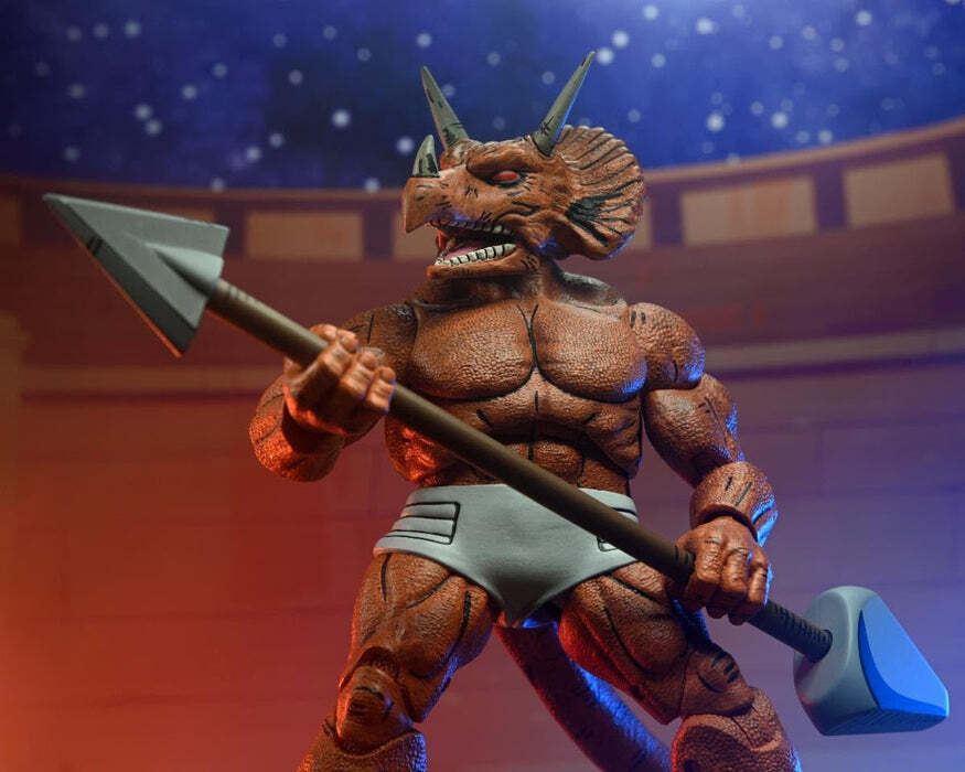 ネカ タートルズ TMNT トリケラトン グラディエーターVer. 7インチ アクションフィギュア 未開封 豆魚雷限定
