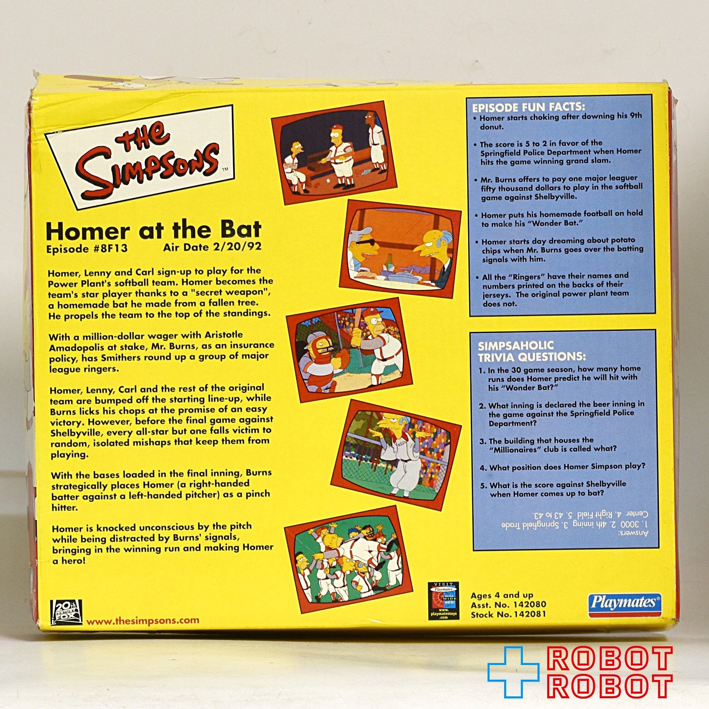 プレイメイツ シンプソンズ ホーマー アット・ザ・バット 5パック フィギュアセット 箱入