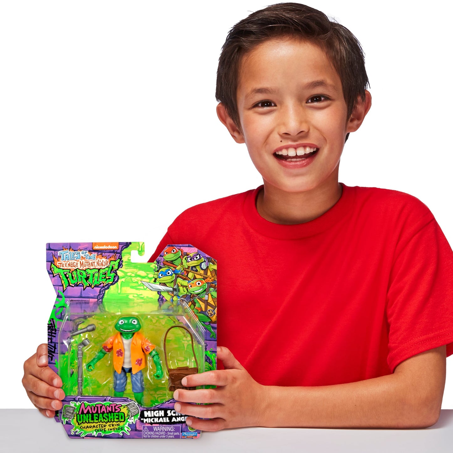 プレイメイツ テイルズ・オブ・ティーンエイジ・ミュータント・ニンジャ・タートルズ ミュータンツ・アンリーシュド ハイスクール・ミケランジェロ 4.5インチ ベーシックフィギュア 未開封