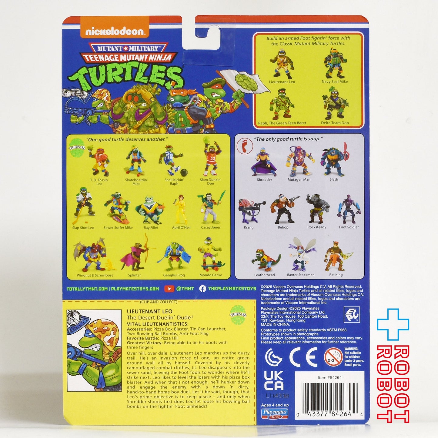 プレイメイツ タートルズ TMNT クラシック ミュータント ミリタリー タートル レオナルド 4インチ ベーシックフィギュア 未開封