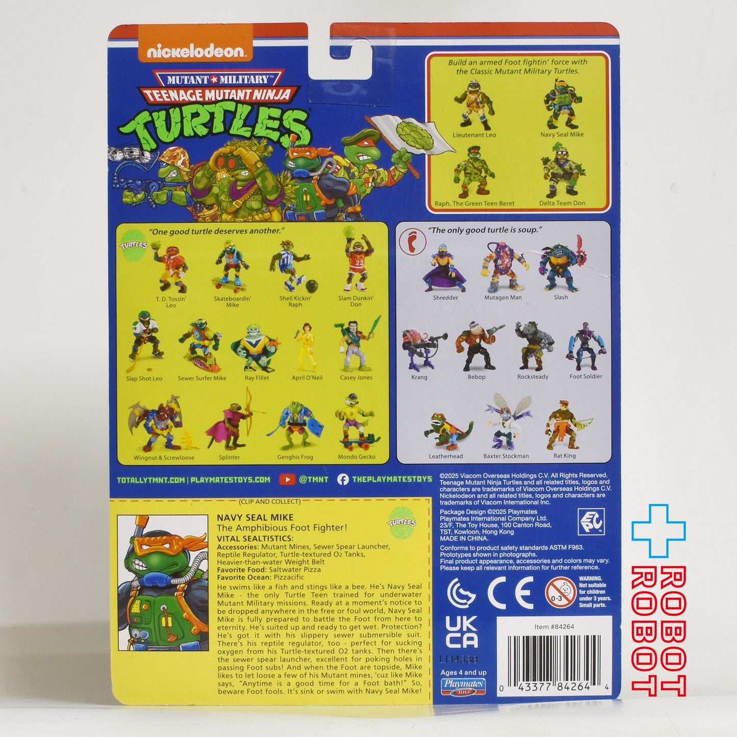 プレイメイツ タートルズ TMNT クラシック ミュータント ミリタリー タートル ミケランジェロ 4インチ ベーシックフィギュア 未開封