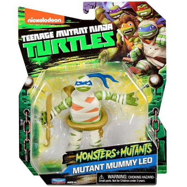 プレイメイツ タートルズ TMNT モンスターズ + ミュータンツ ミュータントマミー レオ レオナルド 4インチ アクションフィギュア 未開封