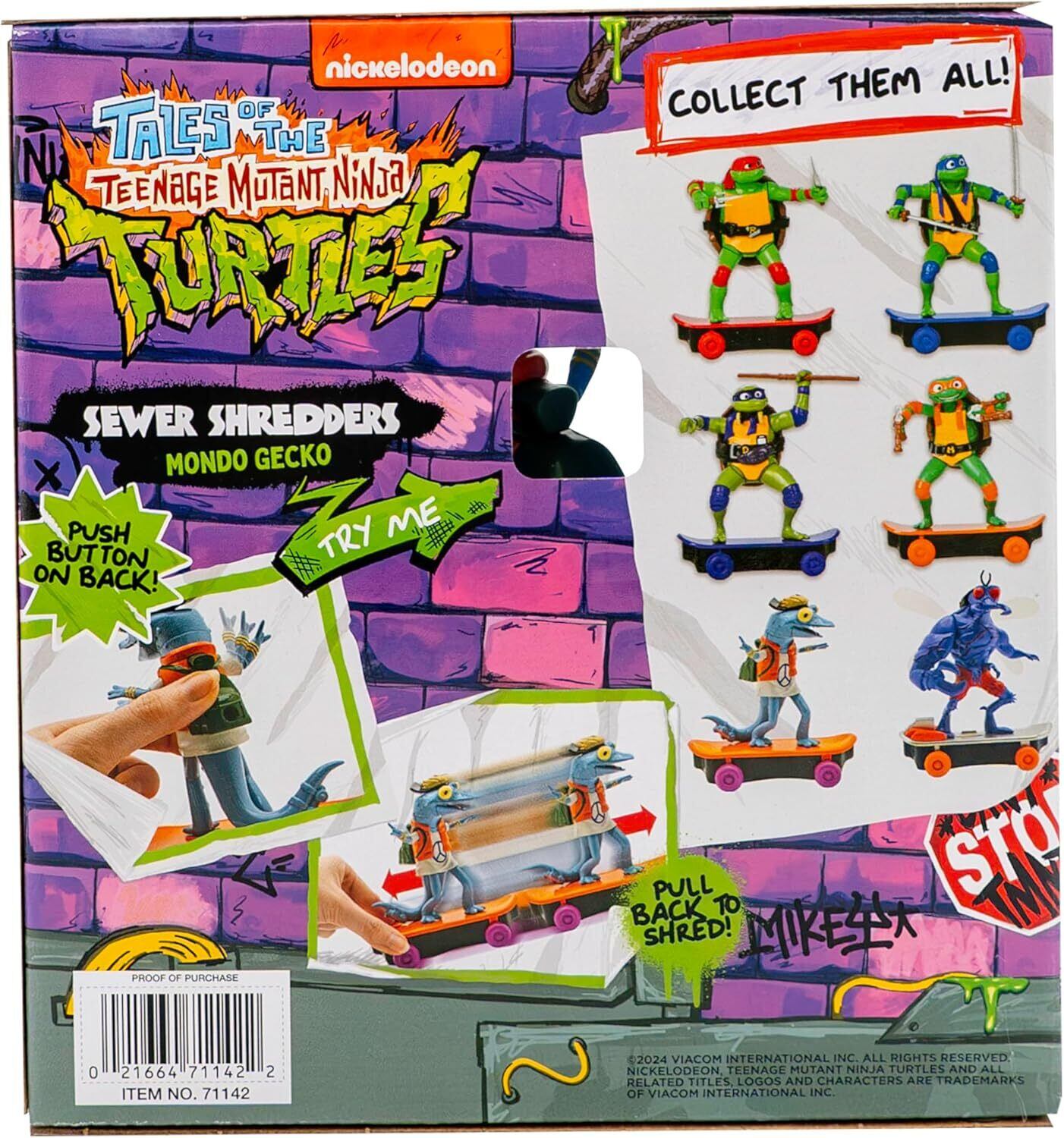 プレイメイツ タートルズ ミュータント・パニック!TMNT モンド・ゲッコー ソーヤーシュレッダーズ 5インチ アクションフィギュア 未開封