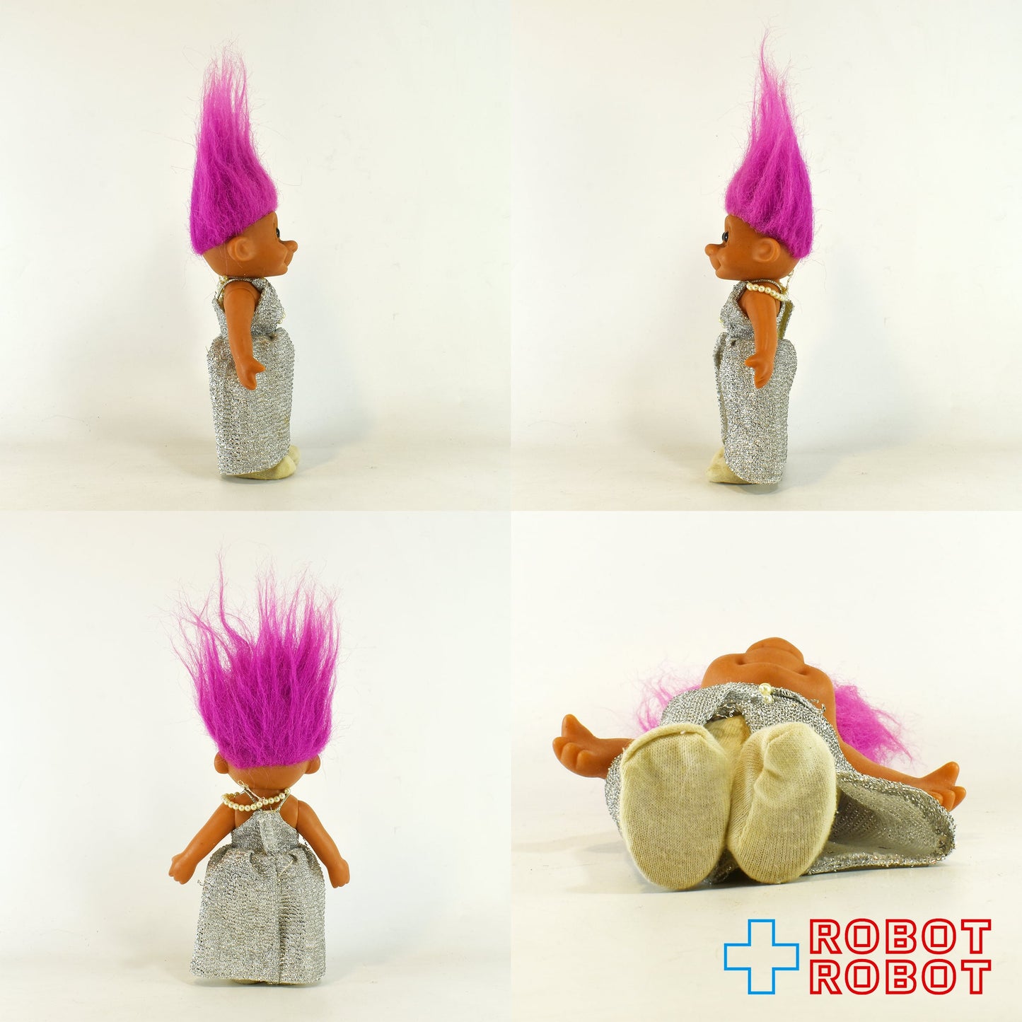 トロール トレーシー ピンク髪 銀色のドレス ソフビドール ラス社