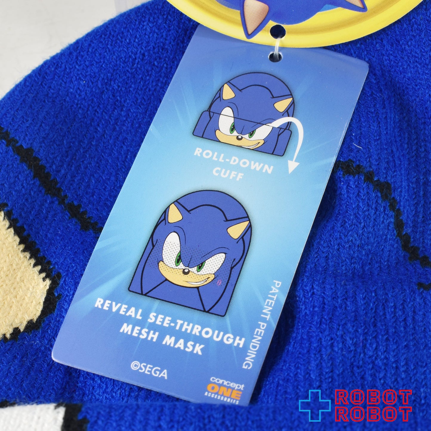 ソニック・ザ・ヘッジホッグ ロールダウン ビーニー ニット帽 紙タグ付