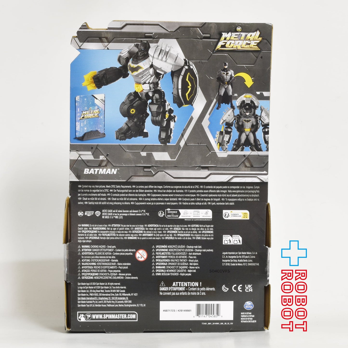 スピンマスター DC メタルフォース バットマン 4インチ バットマン & 6インチ メタルロボット アクションフィギュア 2パック 箱入