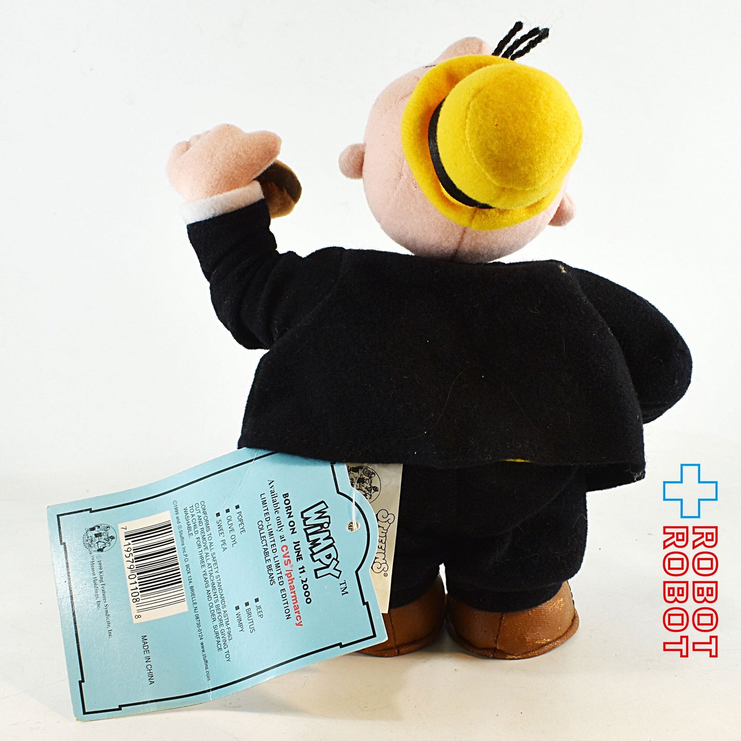 ポパイ / ウィンピー ぬいぐるみ人形 センチ スタッフィンズ社 1999 紙タグ付