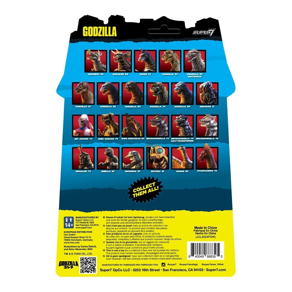 スーパー7 リ・アクション 東宝ゴジラ怪獣 ゴジラ1984(ヒート・レイ) 3.75インチ アクションフィギュア 未開封