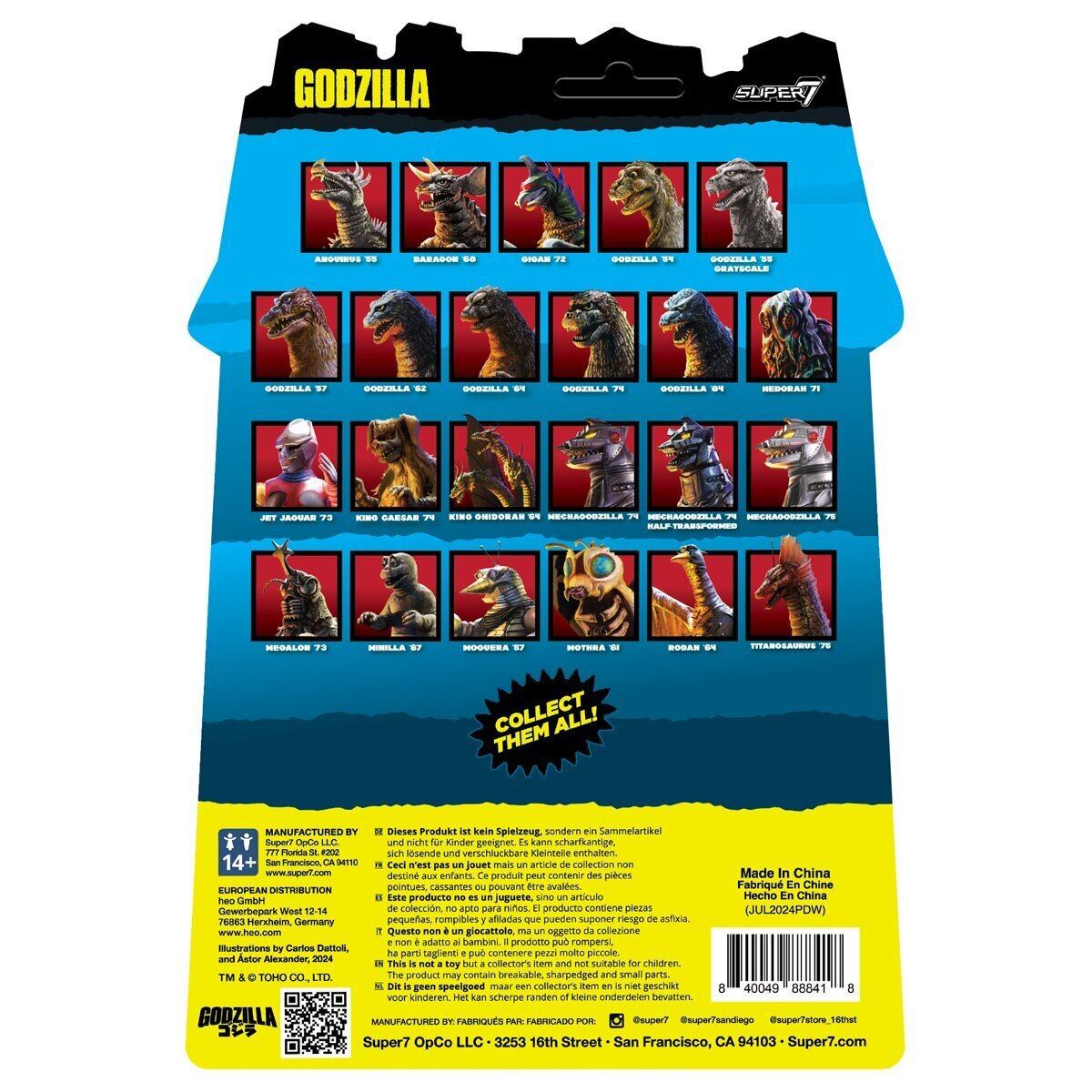 スーパー7 リ・アクション 東宝ゴジラ怪獣 チタノザウルス 1975 3.75インチ アクションフィギュア 未開封