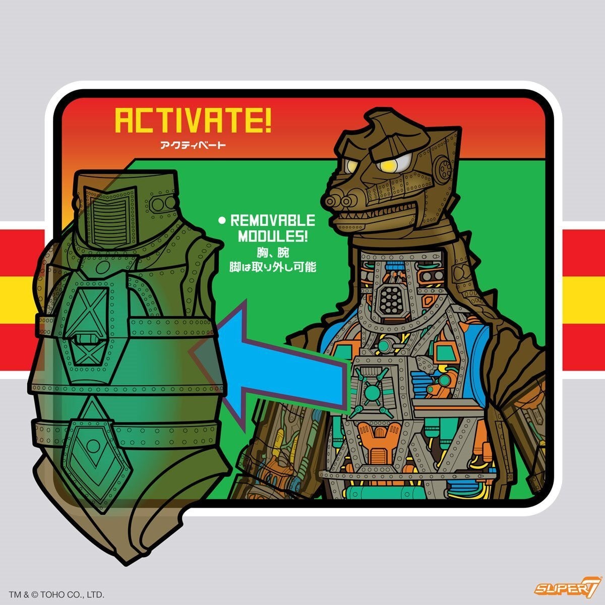 スーパー7 東宝 スーパーサイボーグ メカゴジラ (ビンテージトイ) 11インチ アクションフィギュア 未開封