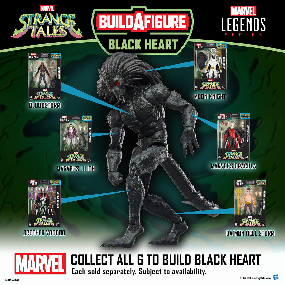 マーベルレジェンド ブラックハート ビルド ストレンジ・テイルズ ドラキュラ 6インチ アクションフィギュア US版 未開封