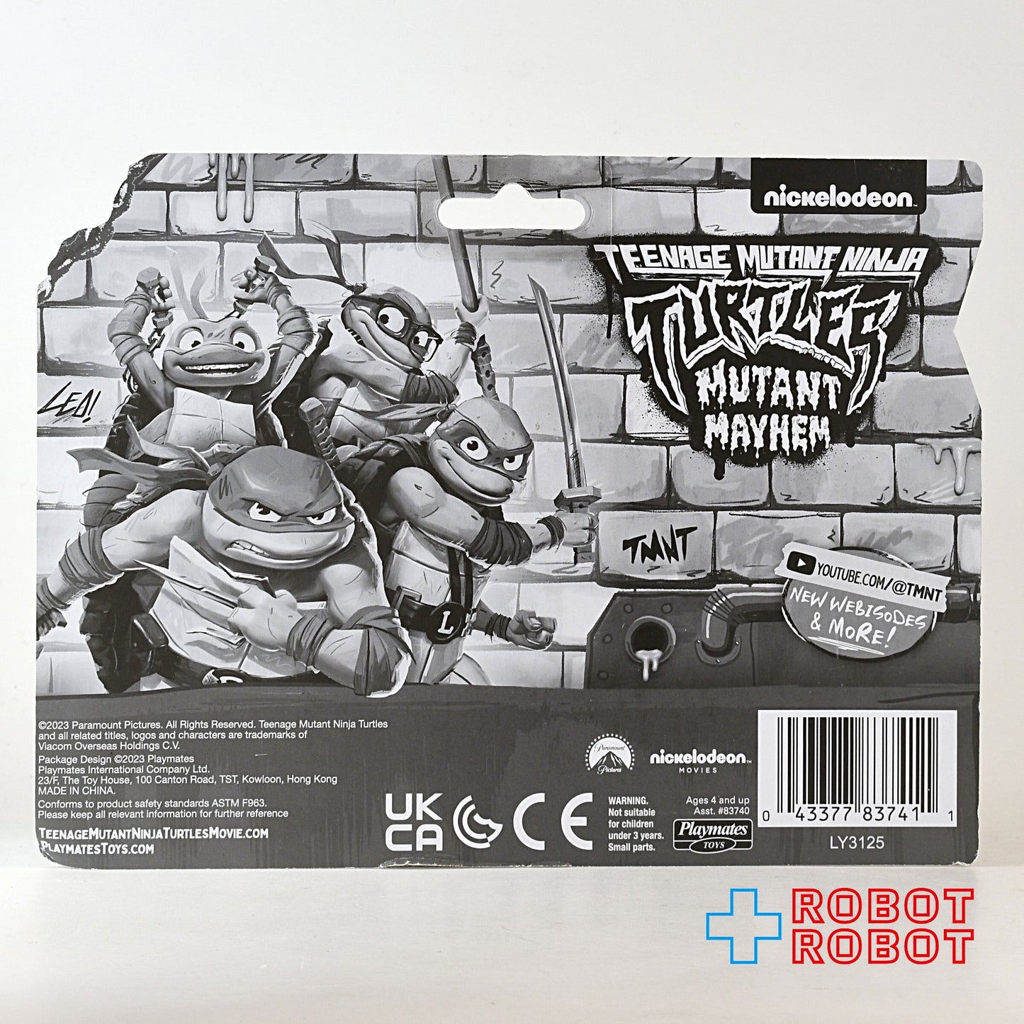 プレイメイツ タートルズ ミュータント・パニック! TMNT レオナルド / ロックステディ / スーパーフライ ミニフィギュア 3パック 未開封