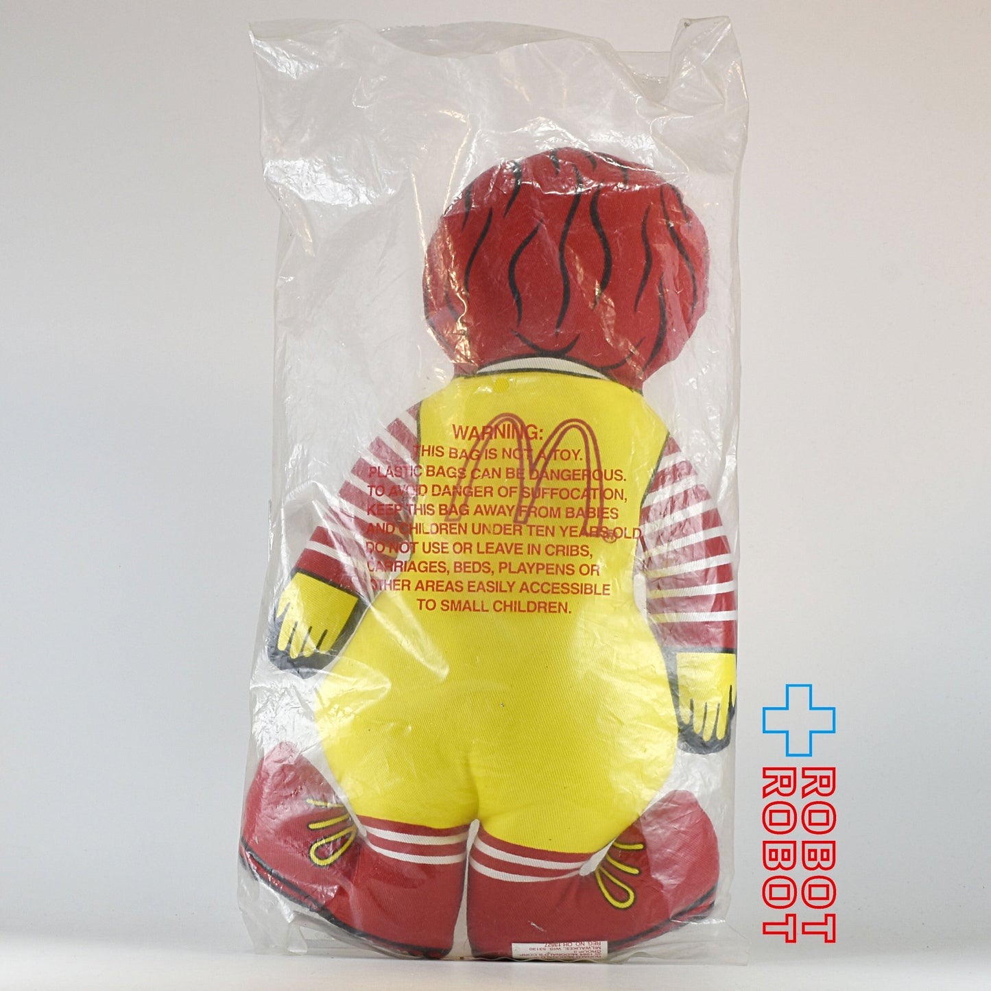 マクドナルド ロナルド クロスドール ピロー ぬいぐるみ人形 1984 袋入