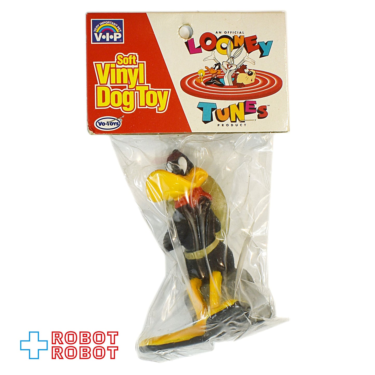 ルーニー・テューンズ ダフィー・ダック ソフトビニール ドッグ トイ スクイークラバードール 袋入