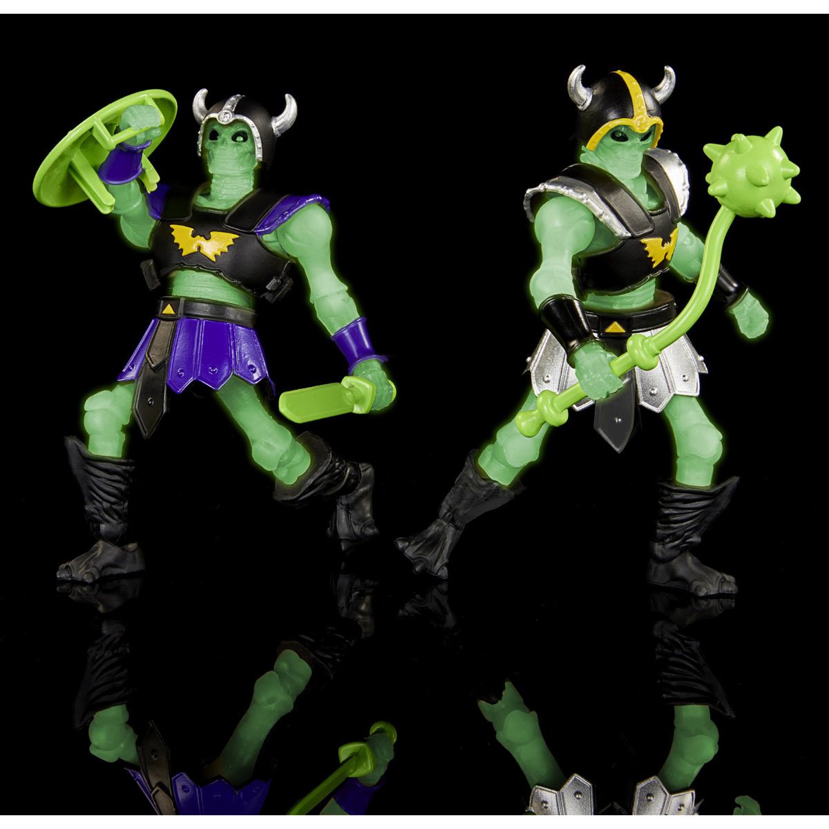 マテル MOTU マスターズ・オブ・ザ・ユニバース スケルトンウォリアー 2パック 蓄光 5.5インチ アクションフィギュア 箱入未開封