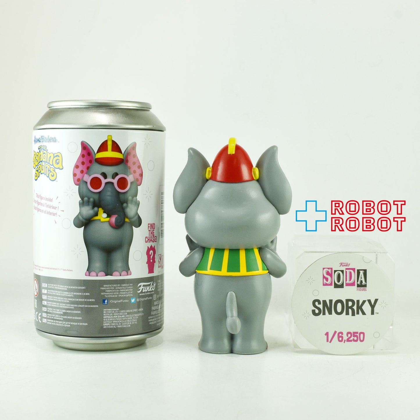 ファンコ SODA ソーダ缶 ハンナ・バーベラ バナナ・スプリッツ スノーキー ビニールフィギュア 缶入り