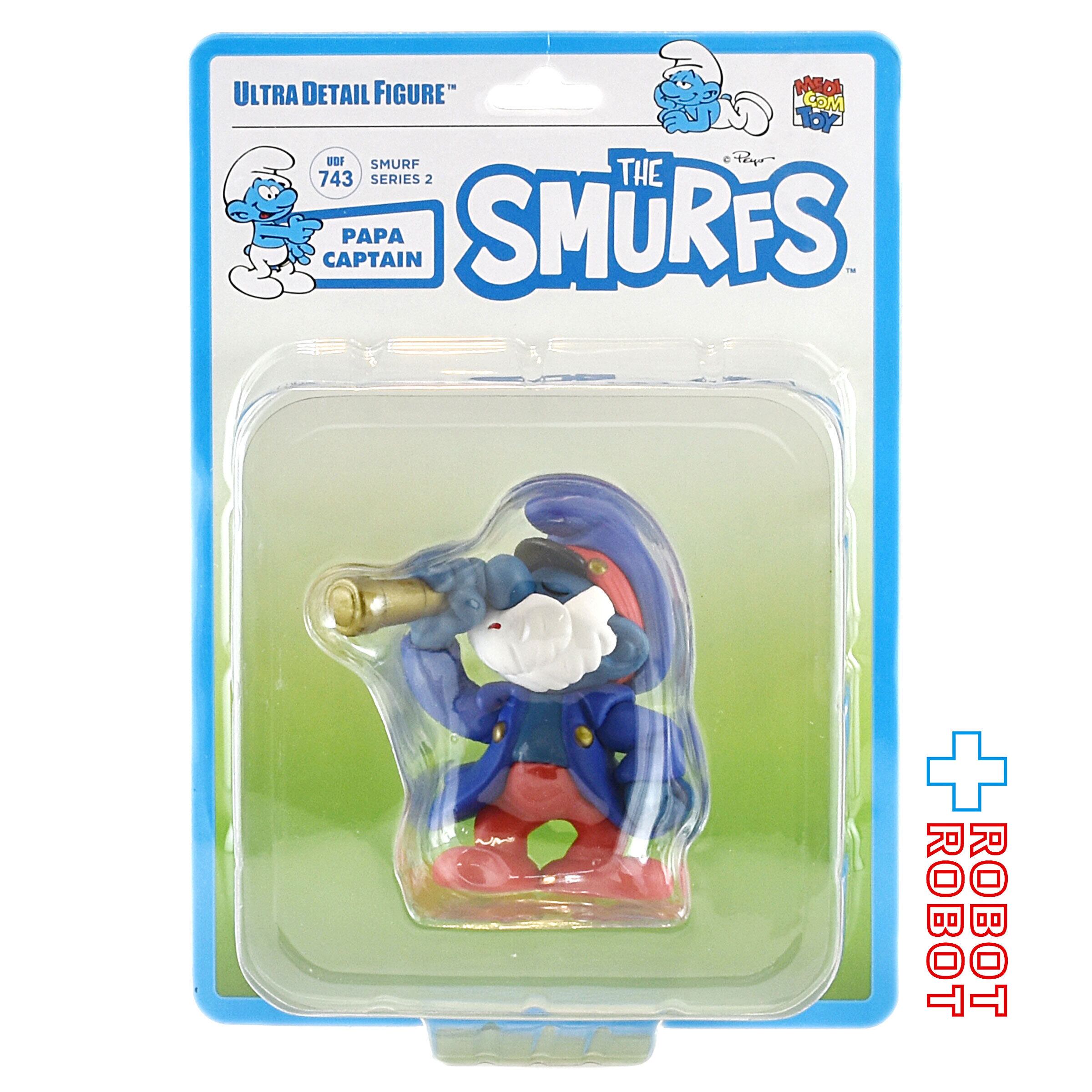 UDF The Smurfs Series 2 Papa Captain 80.5mm Figure NEW Medicomtoys
