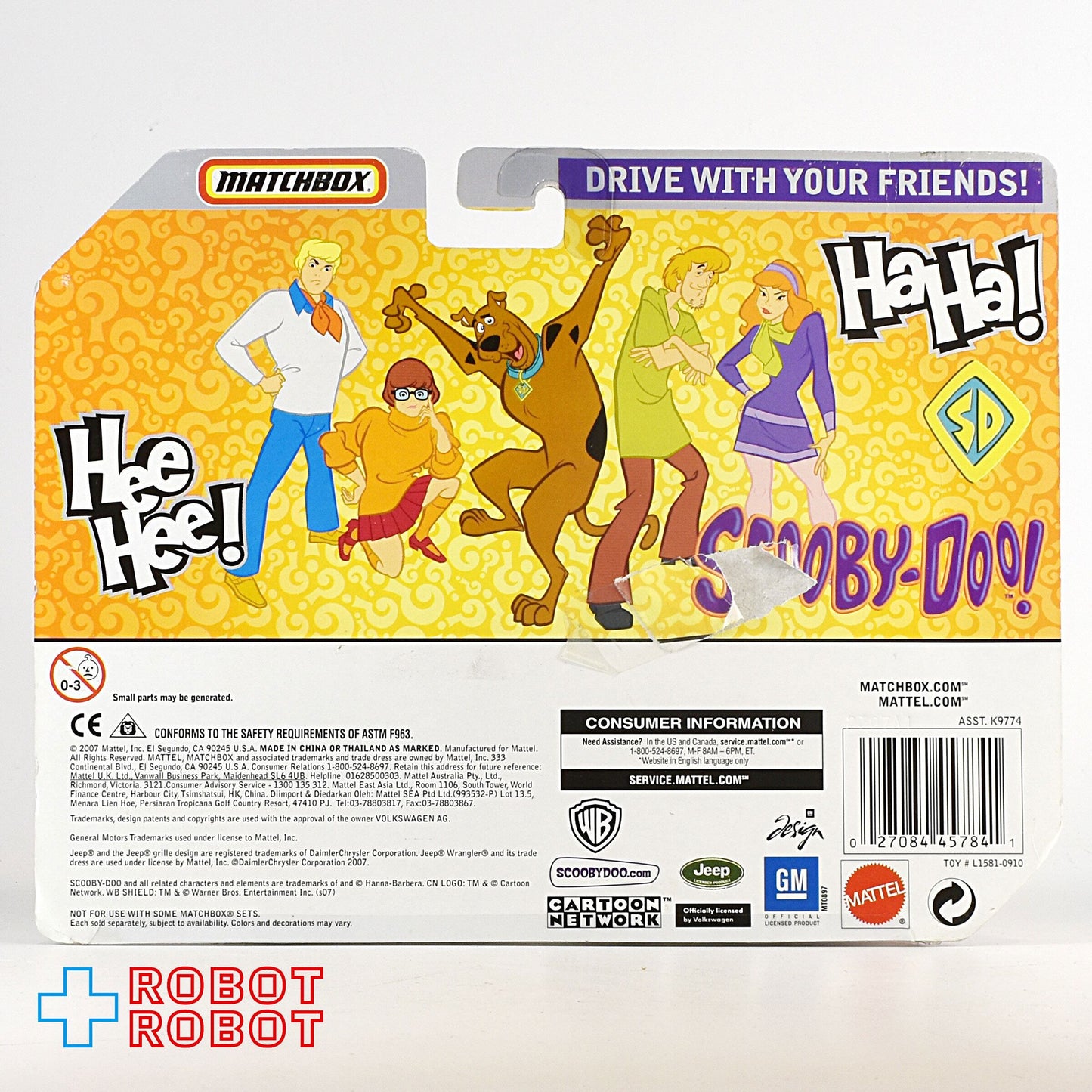 マテル マッチボックス ハンナバーベラ スクービードゥー ミニカー 5パック 箱入未開封