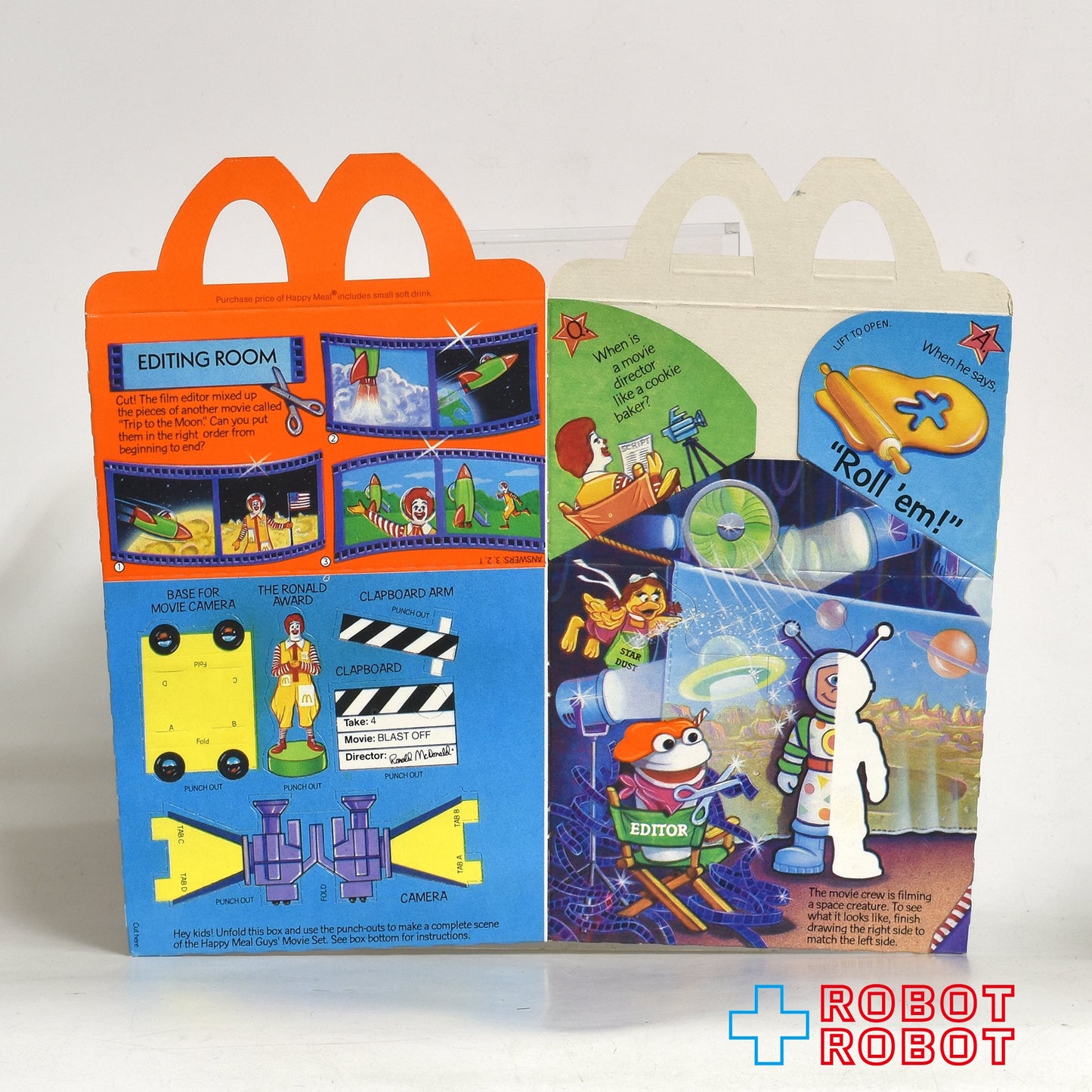 マクドナルド ハッピーセット空箱 フィッシャー・プライス ファン・ウィズ・フード ” ムービー・メイキング ” 1989