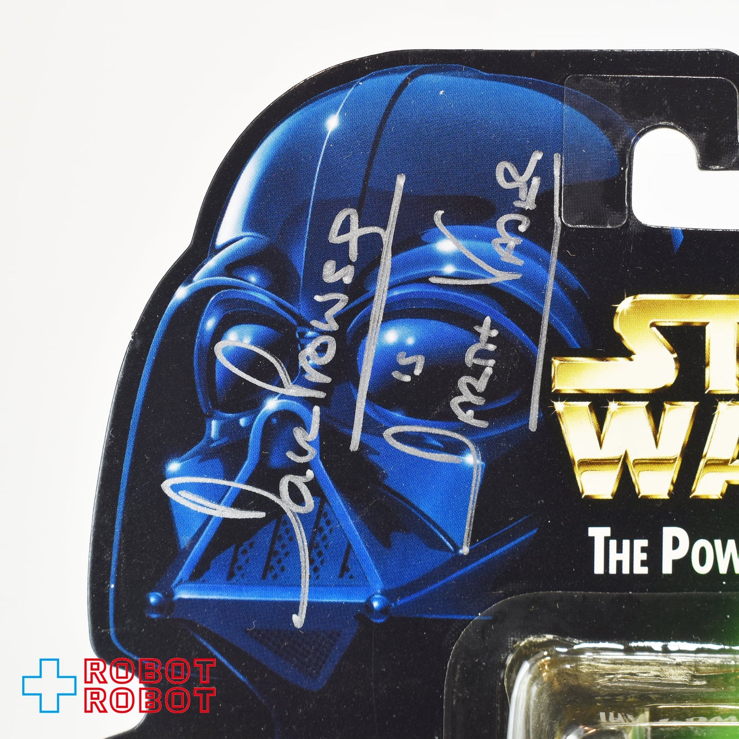スター・ウォーズ POTF2 POTF2 グリーンカード ダース・ベイダー / デビッド・プラウズ サイン入り 保証書付 ホロ付 3.75インチ アクションフィギュア 未開封