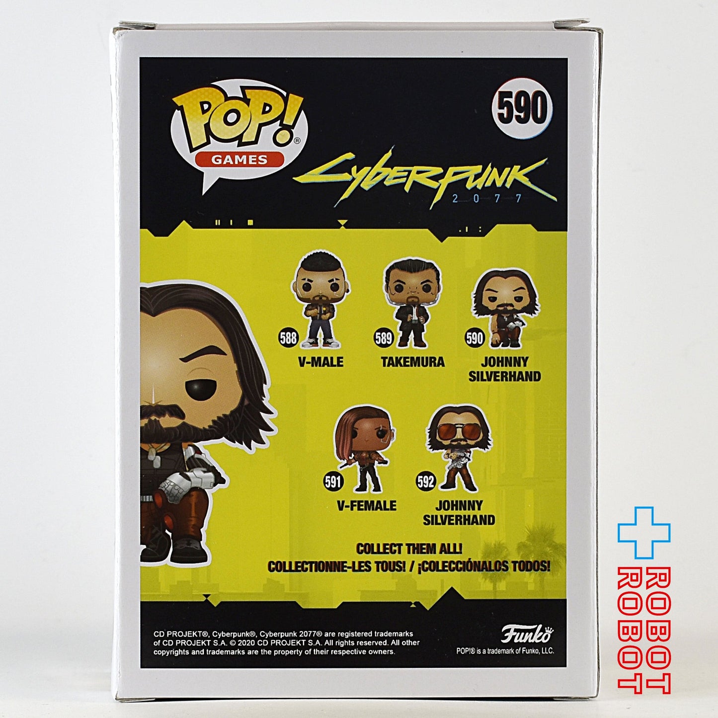 ファンコ POP! 590 サイバーパンク 2077 ジョニー・シルヴァーハンド ビニールフィギュア 箱入 開封
