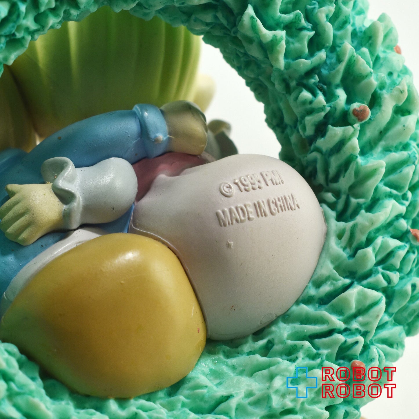 プレシャス・モーメンツ 「ボーイ&ガール with リース」PVCフィギュア ホリデイ オーナメント 1995